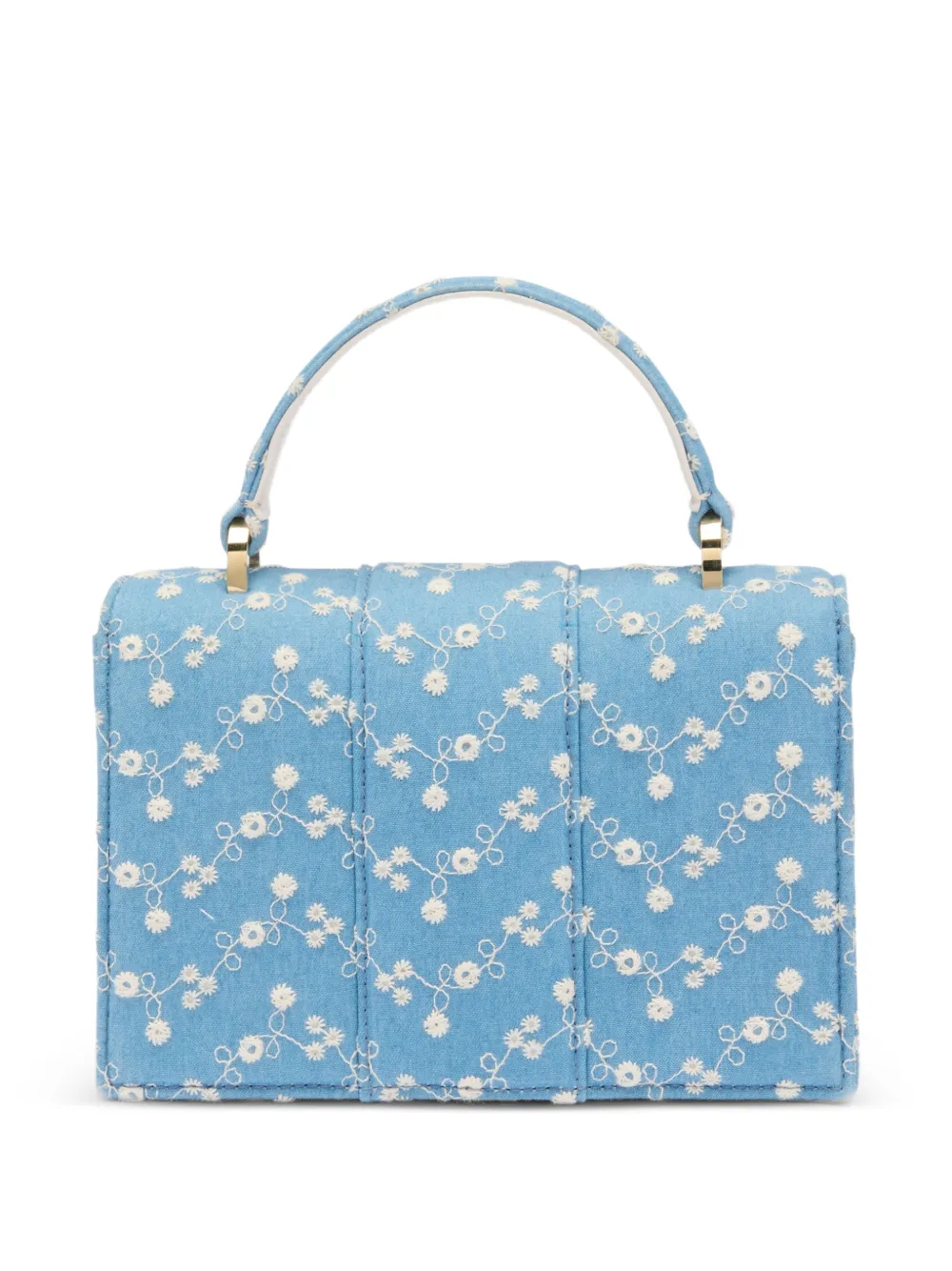 Floral-Printed Buckle Mini Handbag