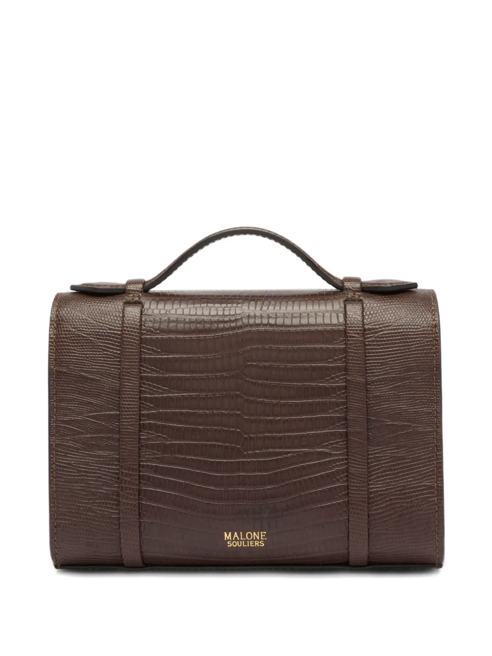  Malone Souliers May Embossed Leather Bag - Brown 