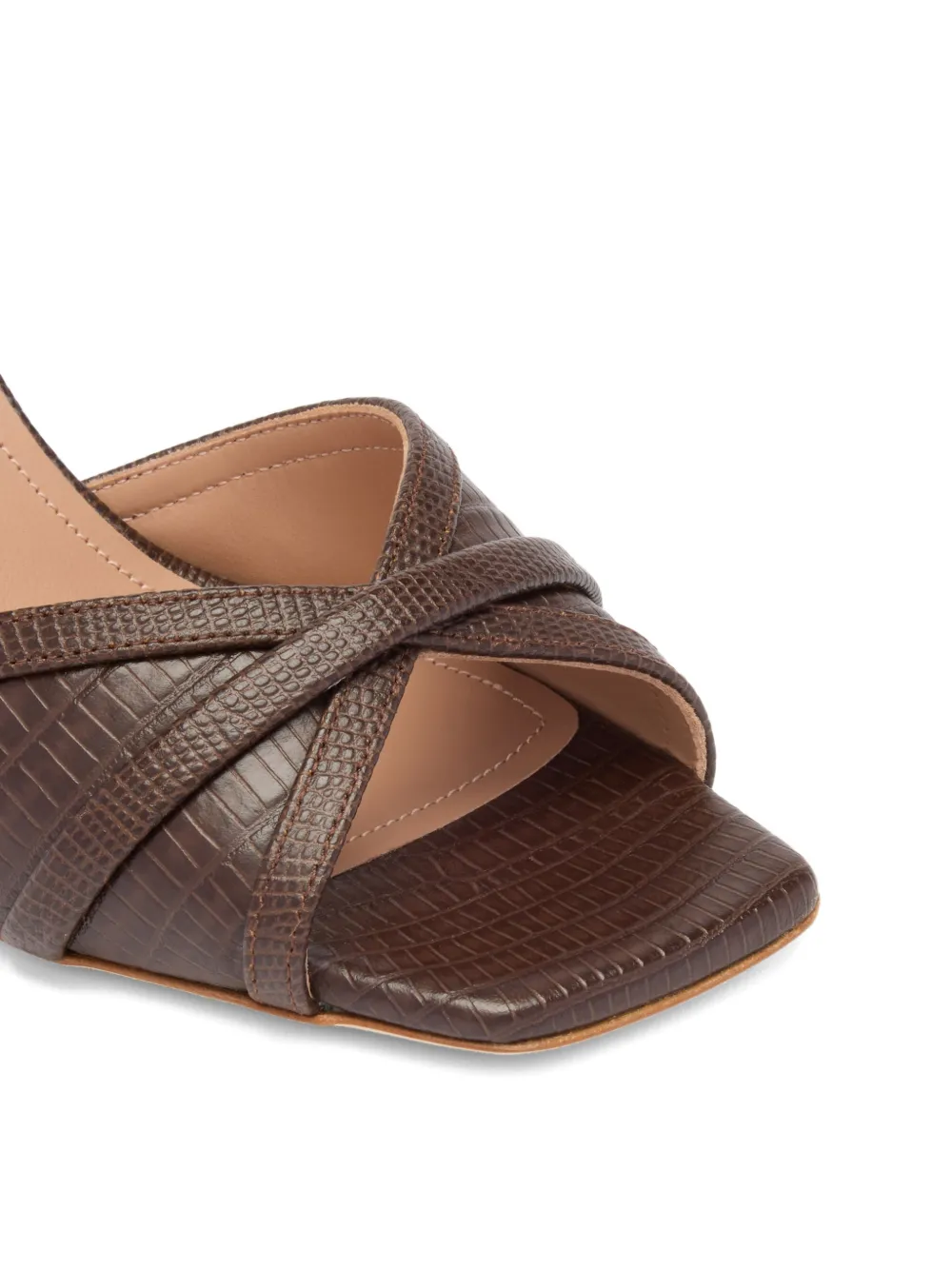 Malone Souliers Perla sandalen met reliëf Bruin