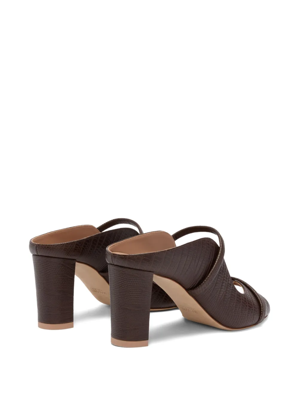 Malone Souliers Norah leren sandalen met reliëf Bruin