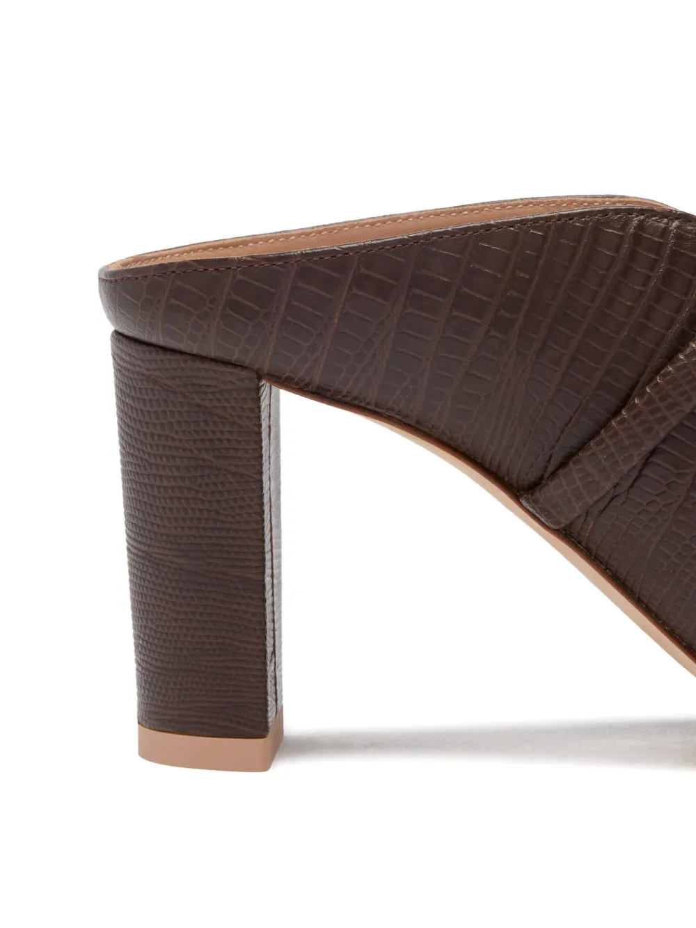 Malone Souliers Norah leren sandalen met reliëf Bruin