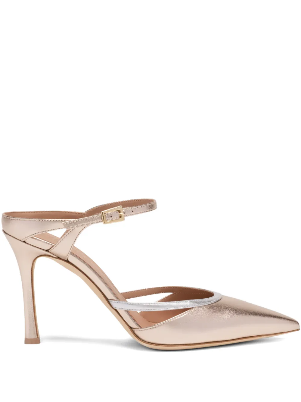 Malone Souliers Yola metallic-effect mules - Gold