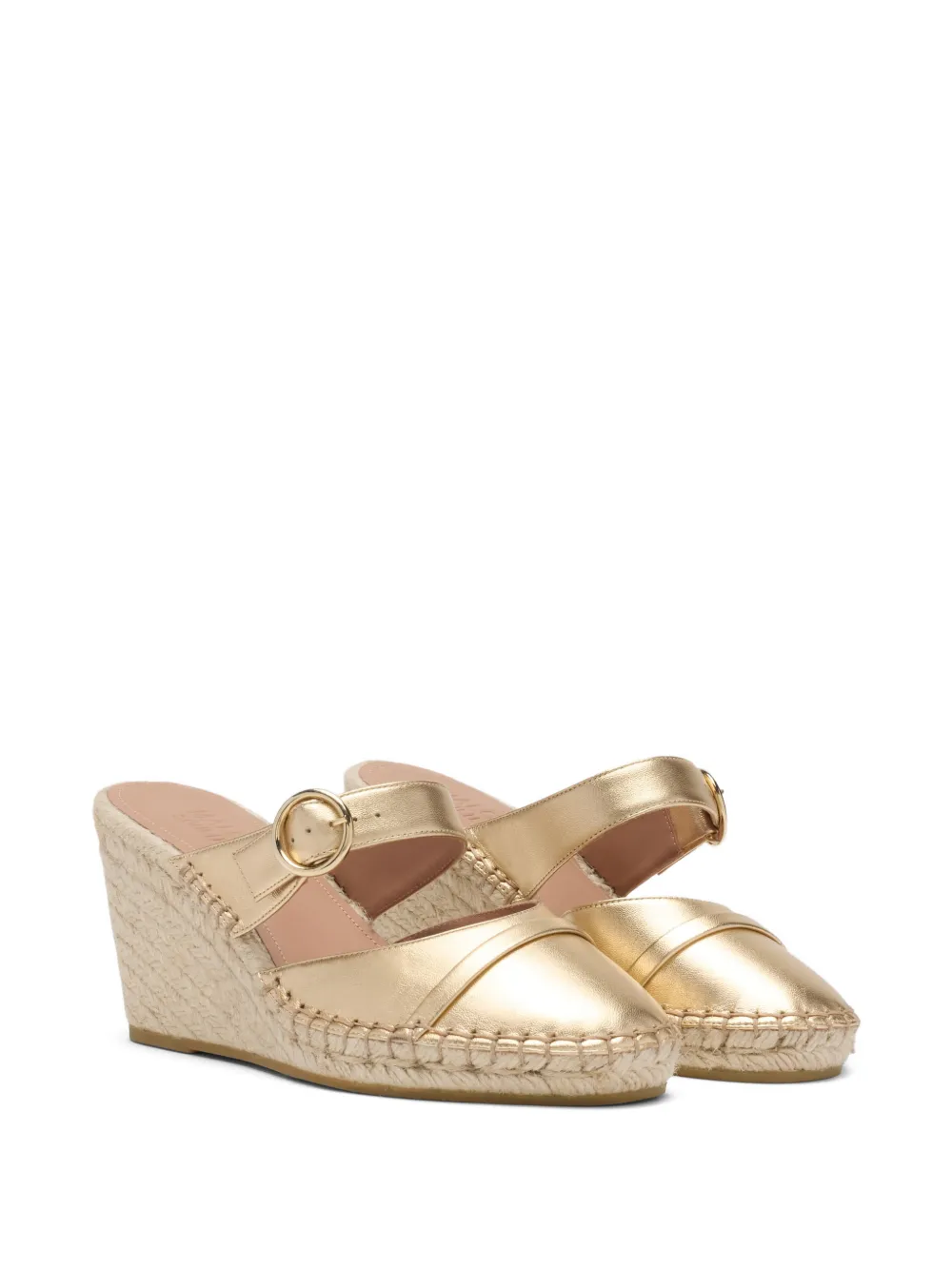 Malone Souliers Farah muiltjes met metallic gesp en sleehak Goud