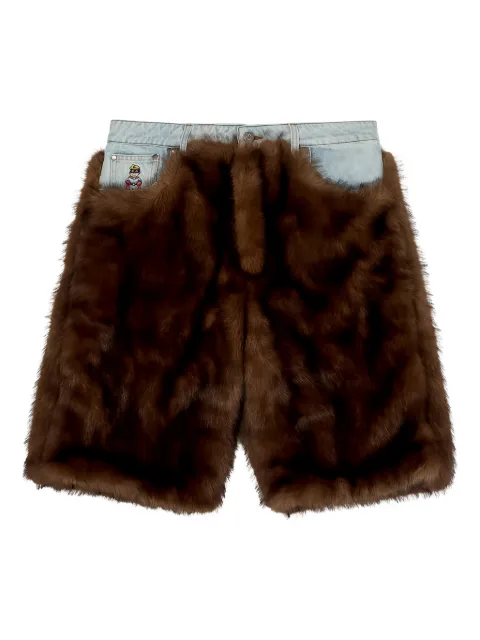 KidSuper faux-fur shorts