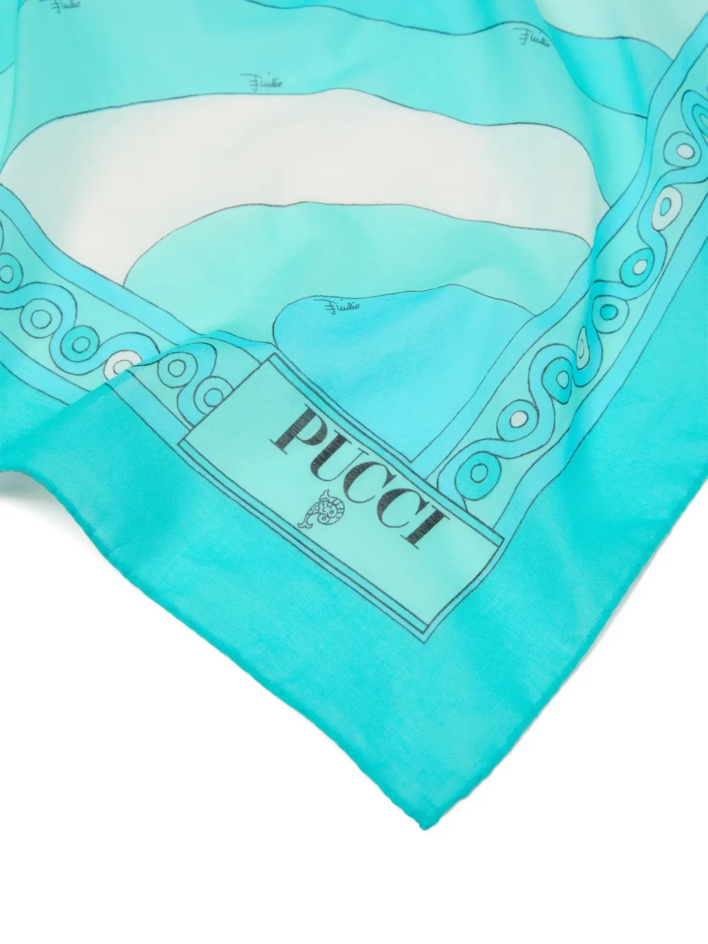 Pucci Iride-print Sarong In Blue