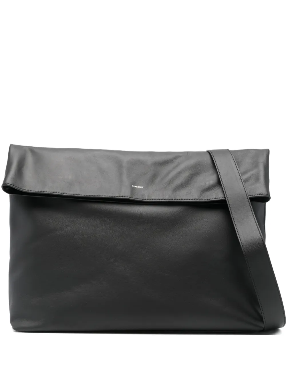 HERSKIND flap leather shoulder bag | negro | Image 1
