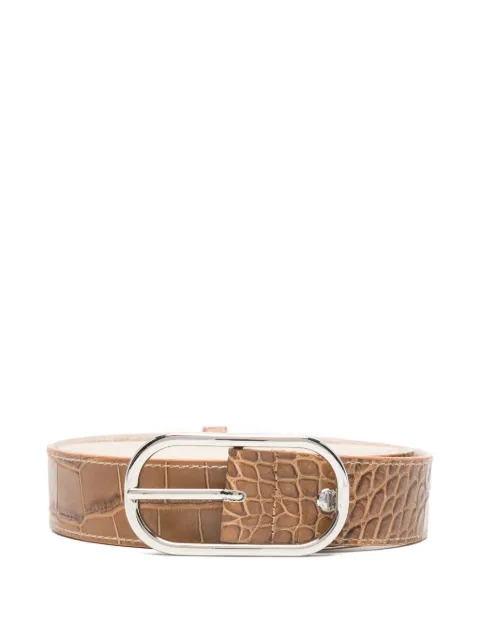 HERSKIND crocodile-embossing leather belt