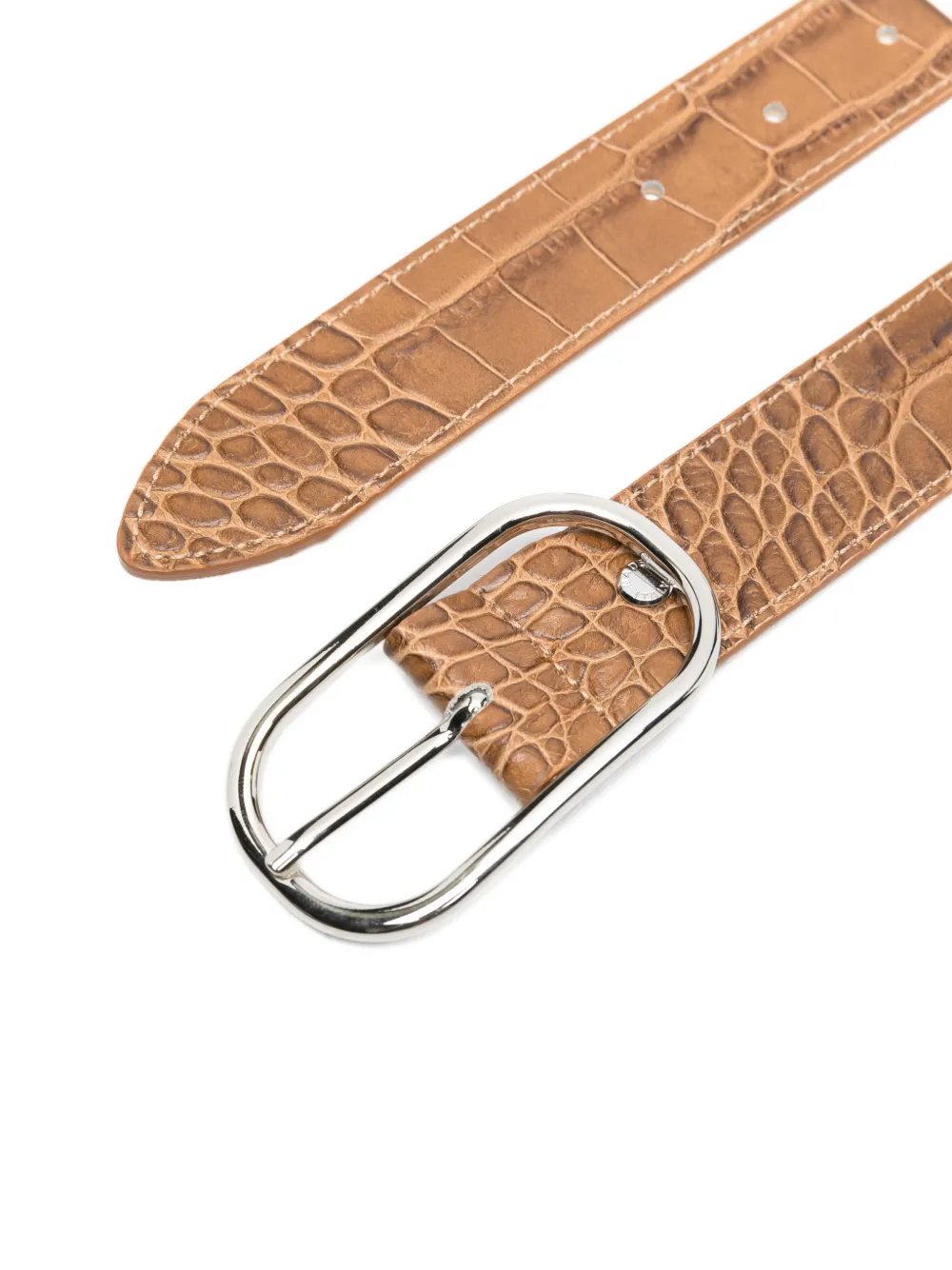 HERSKIND crocodile-embossing leather belt | Image 2