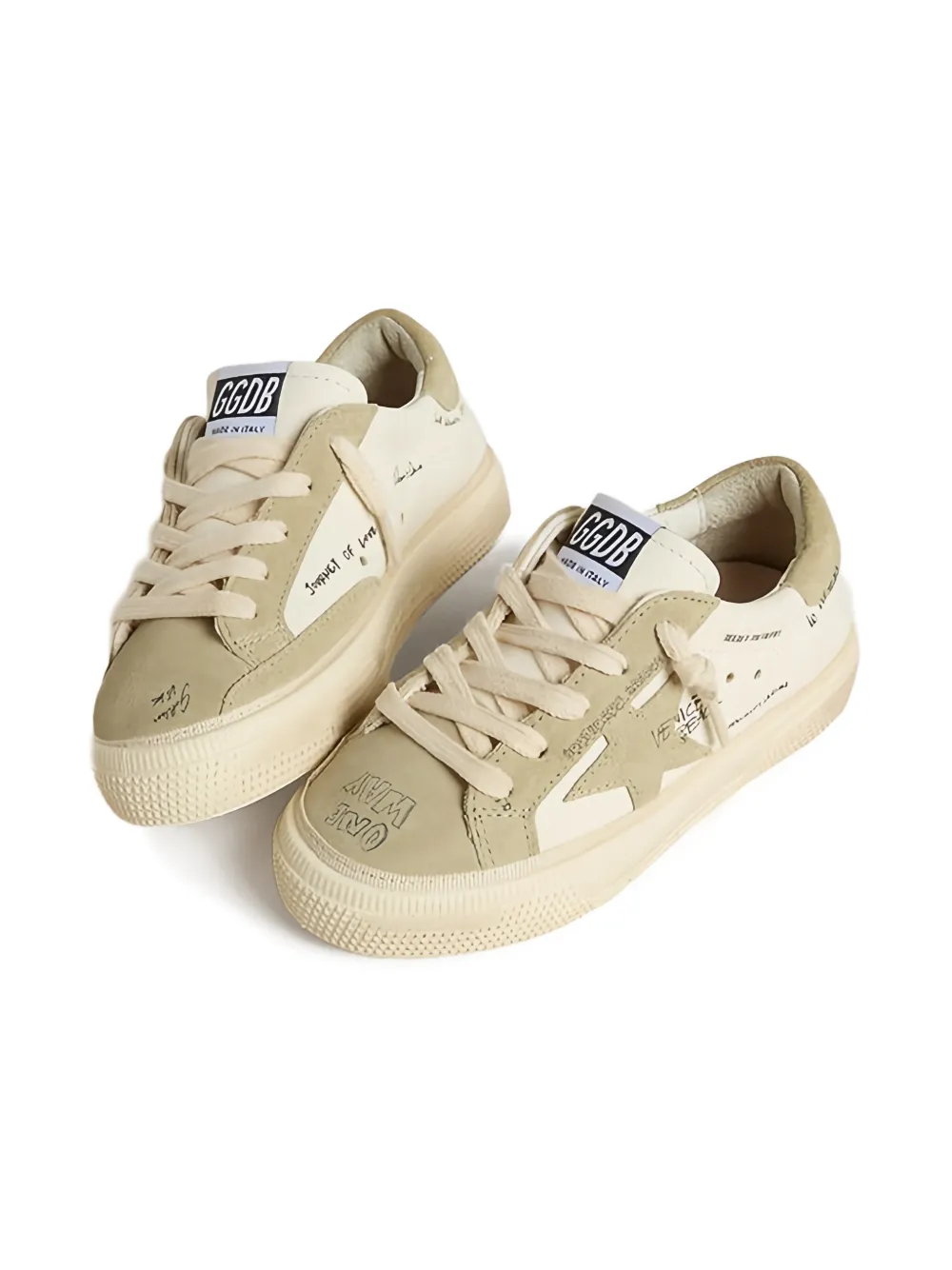 Golden Goose Kids Suède sneakers Beige