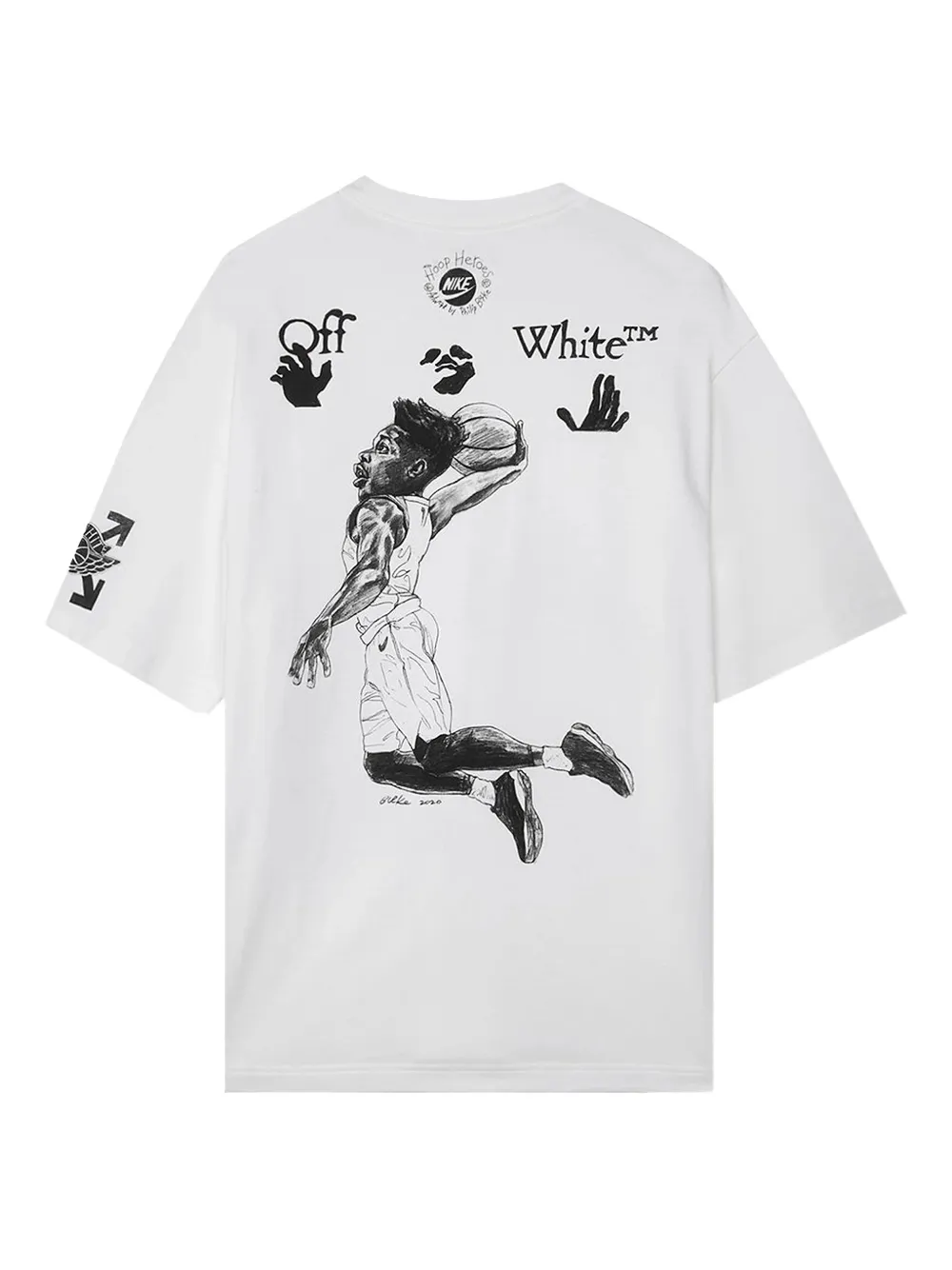 Jordan x Off-White printed T-shirt - Wit