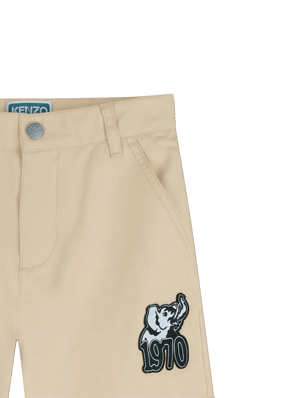 Kenzo Kids Cargo shorts met applicatie Beige