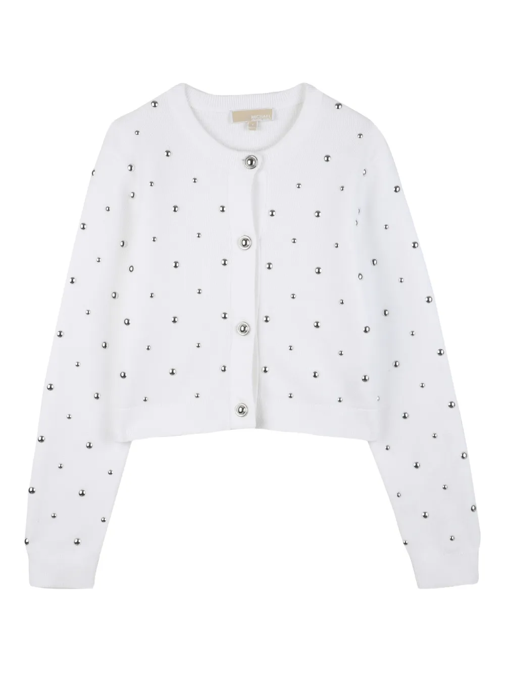 Michael Kors Kids Cardigan mit Nieten - Weiß
