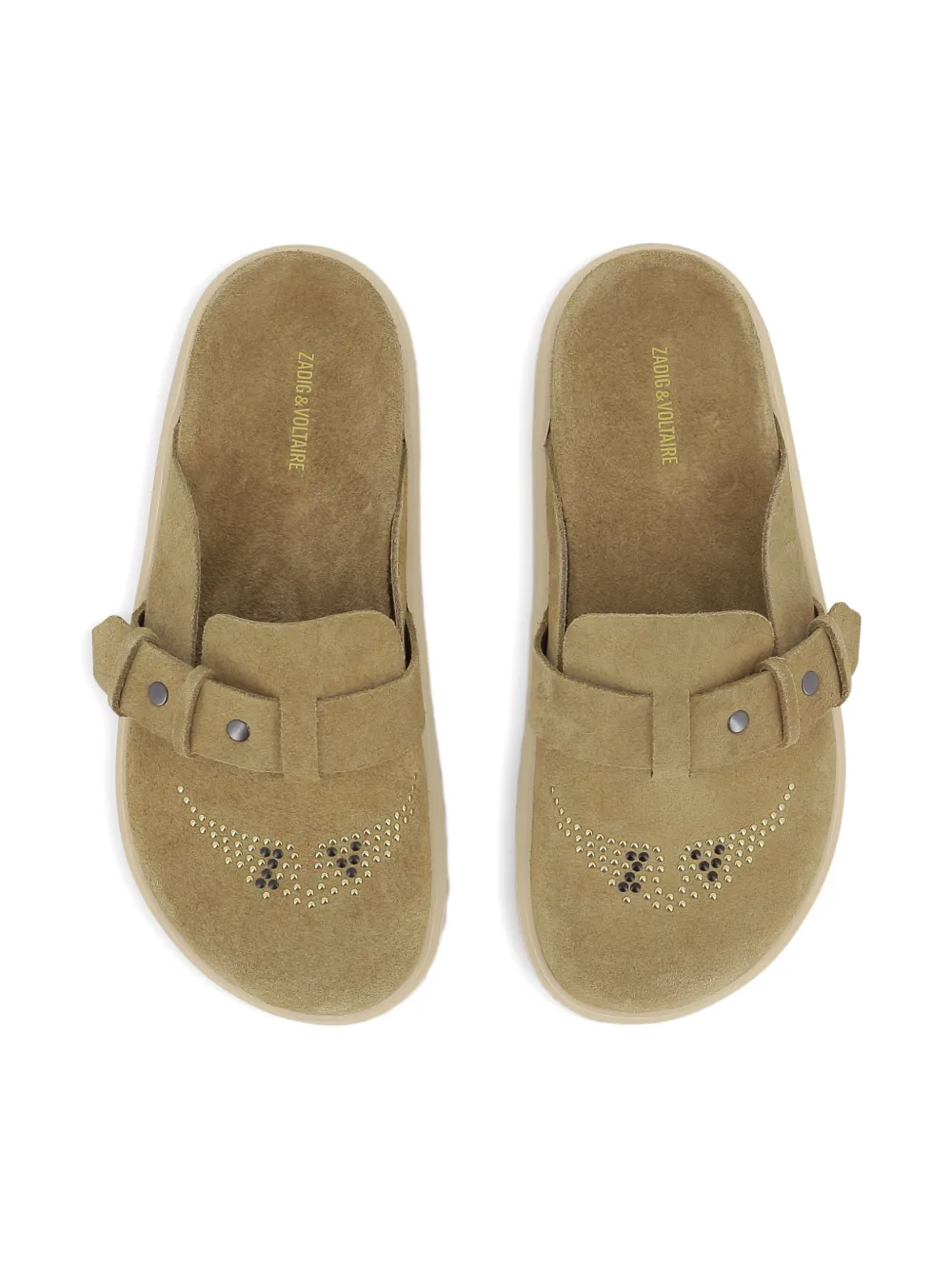 Zadig & Voltaire Kids Muiltjes met studs Bruin