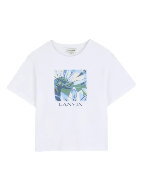 Lanvin Enfant playera con gráfico floral