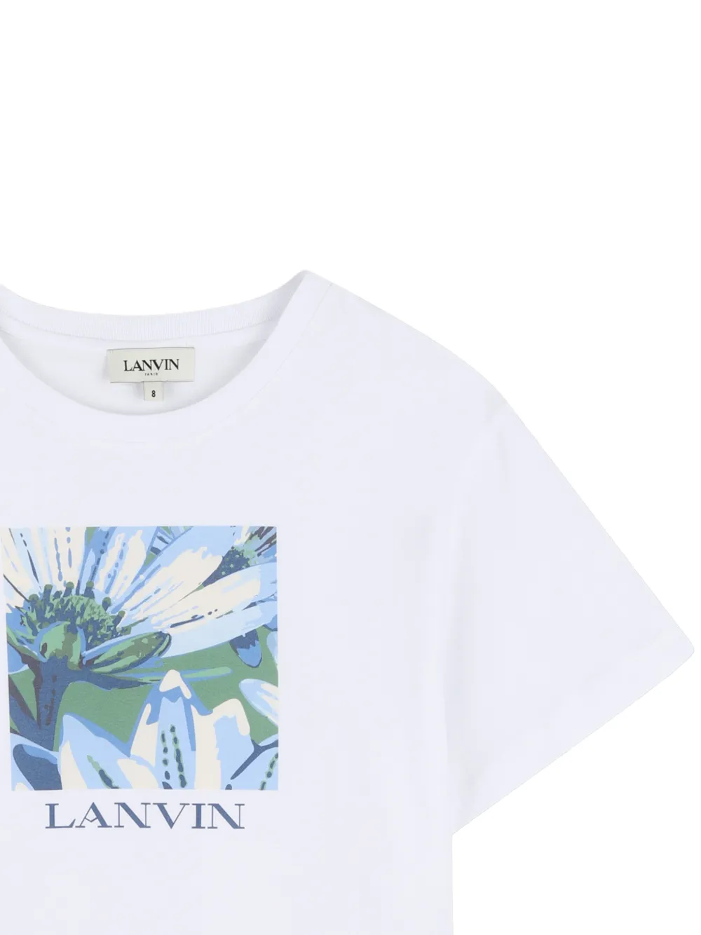 Lanvin Enfant T-shirt met bloemenprint Wit