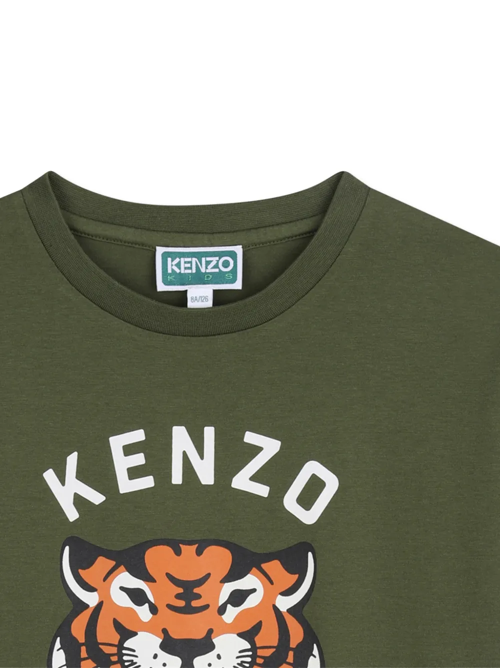 Kenzo Kids T-shirt met tijgerprint Groen