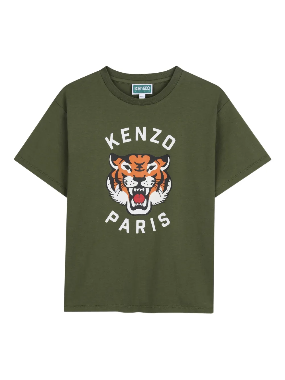 Kenzo Kids Tiger-print T-shirt - Verde