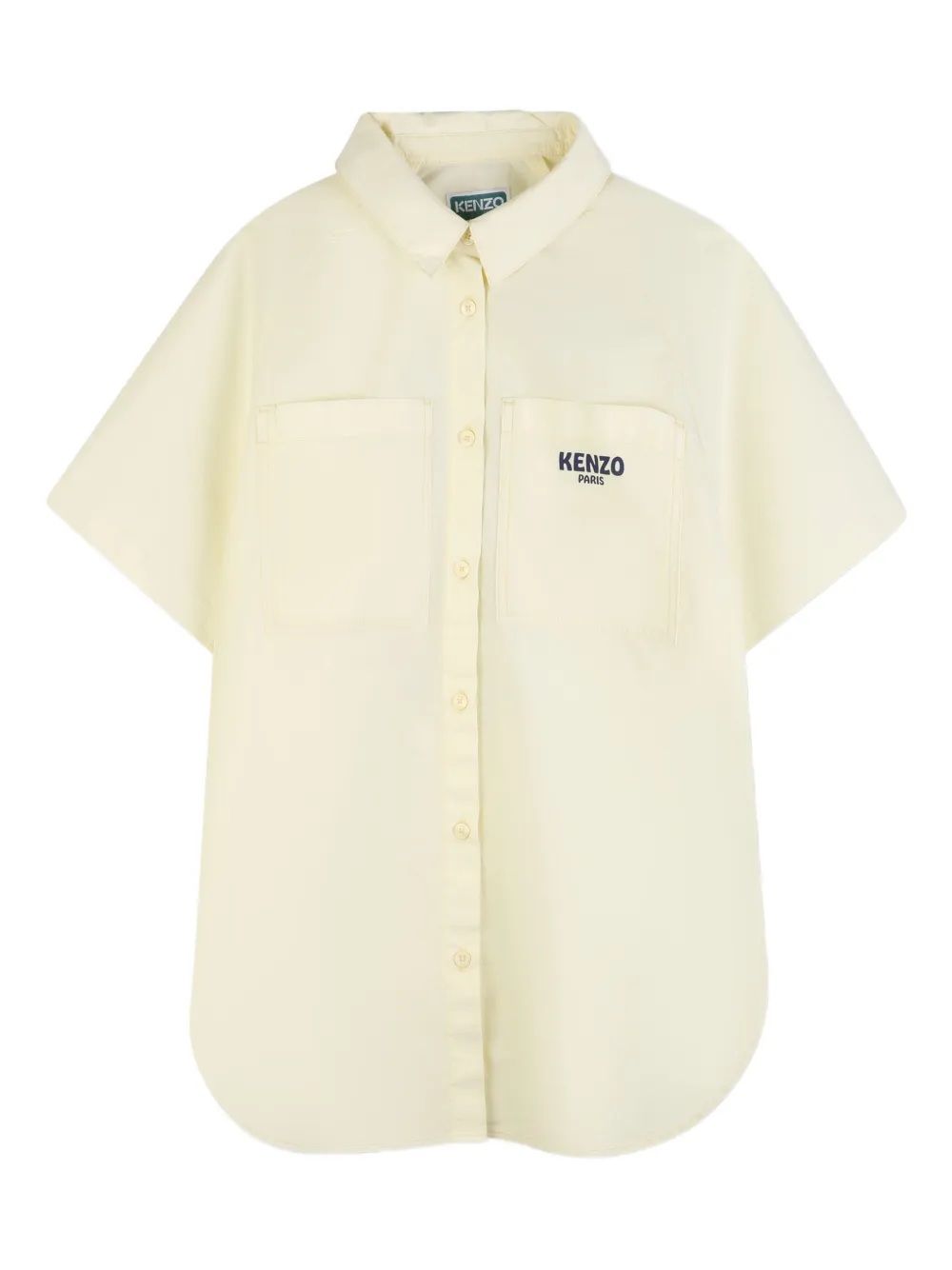 Kenzo Kids pocketed graphic shirt dress - Giallo