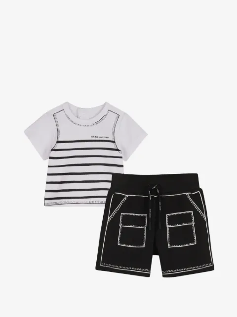 Marc Jacobs Kids striped-print shorts set