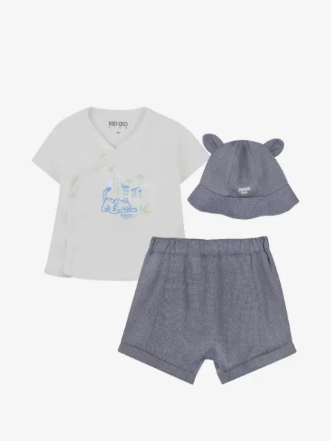 Kenzo Kids logo-detail shorts set