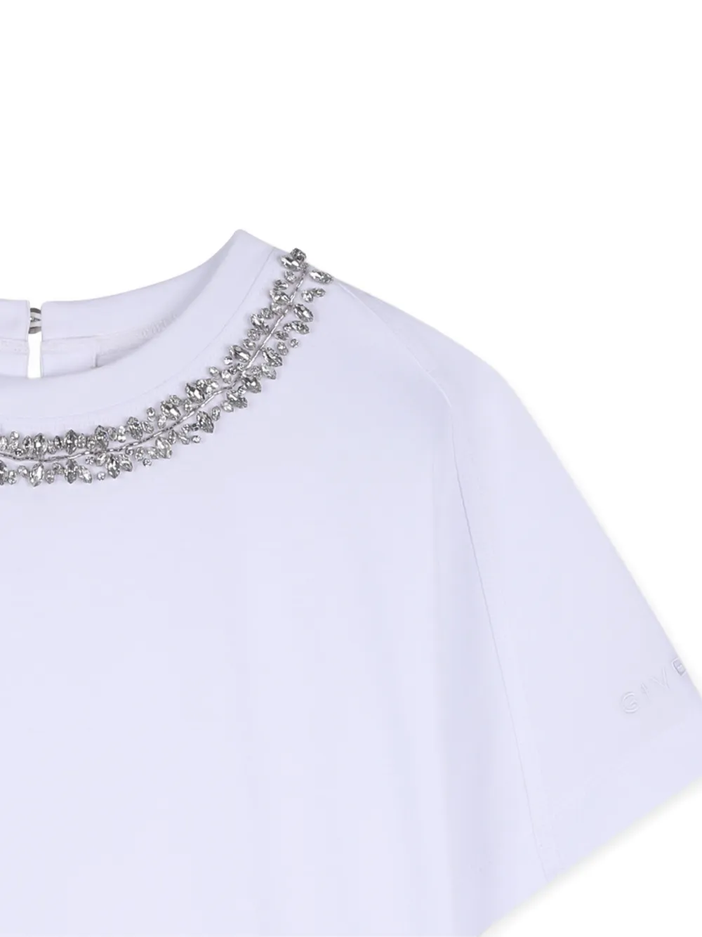  Givenchy Kids Embellished Round-neck T-shirt - White 