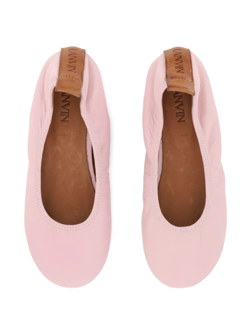 Lanvin Enfant Ballerina's met logodetail Roze