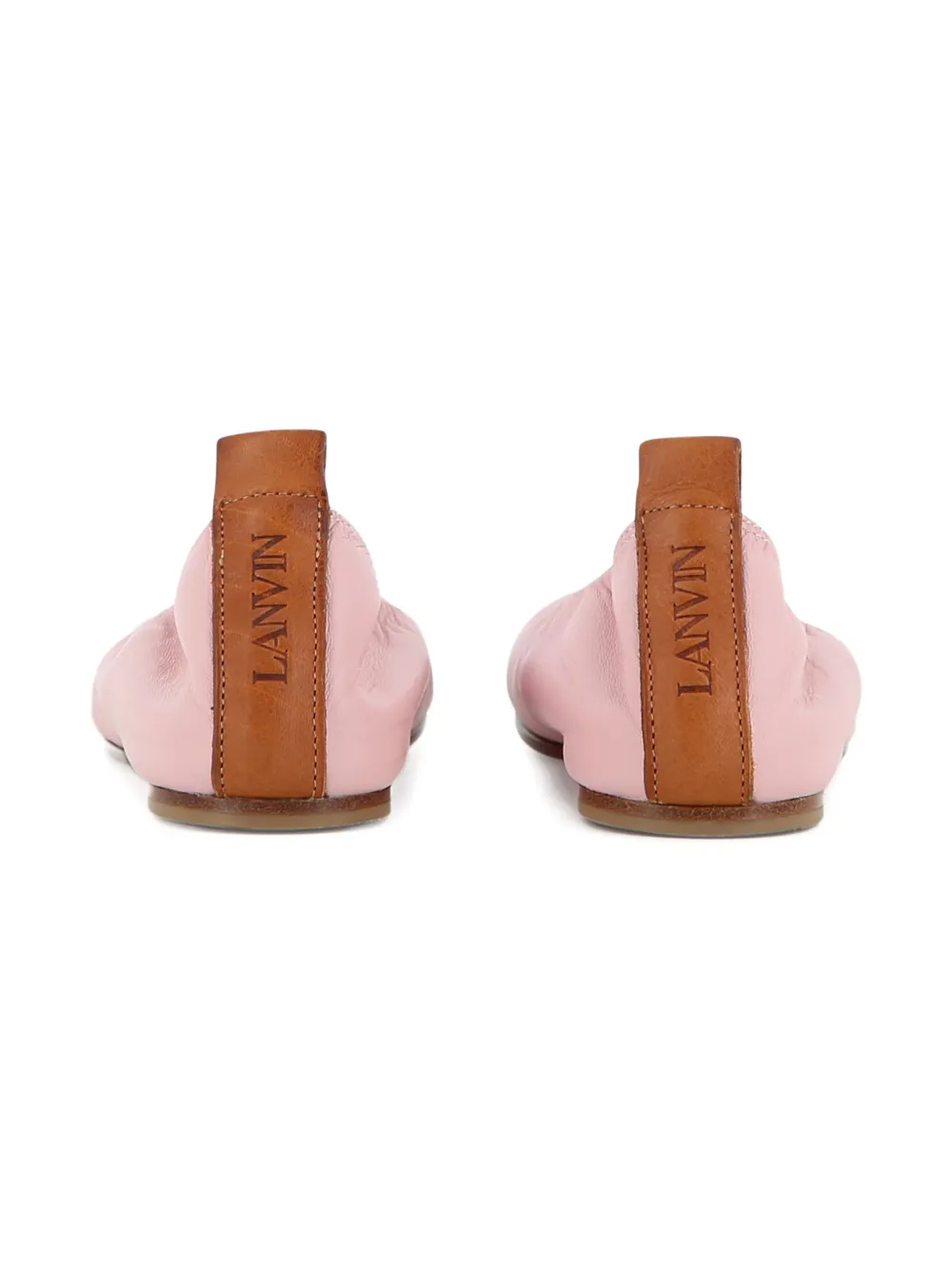 Lanvin Enfant Ballerina's met logodetail Roze