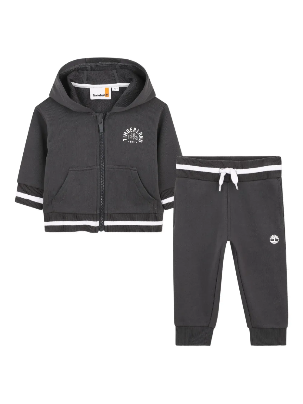 Timberland Kids striped-trim tracksuit - Grigio