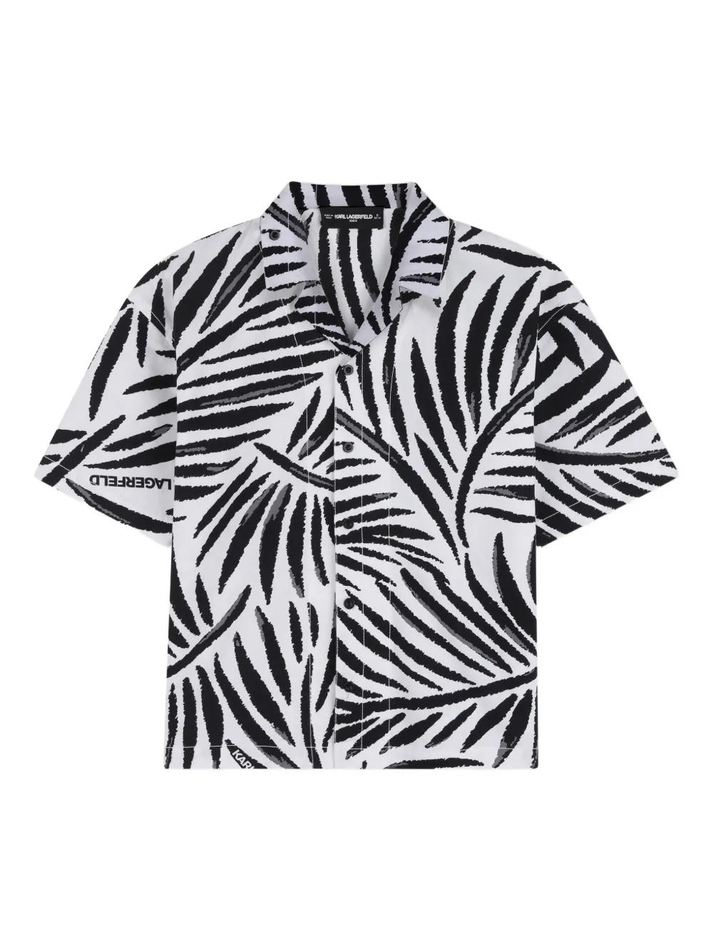 Karl Lagerfeld Kids Camicia a maniche corte con stampa - Bianco