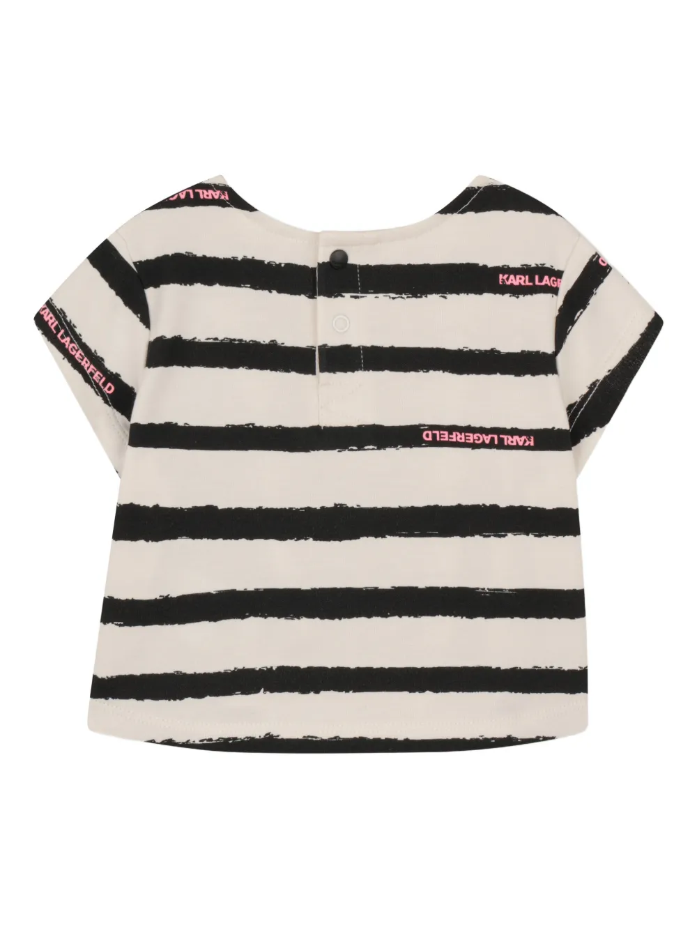 Karl Lagerfeld Kids Ikon Choupette gestreepte rok set Roze
