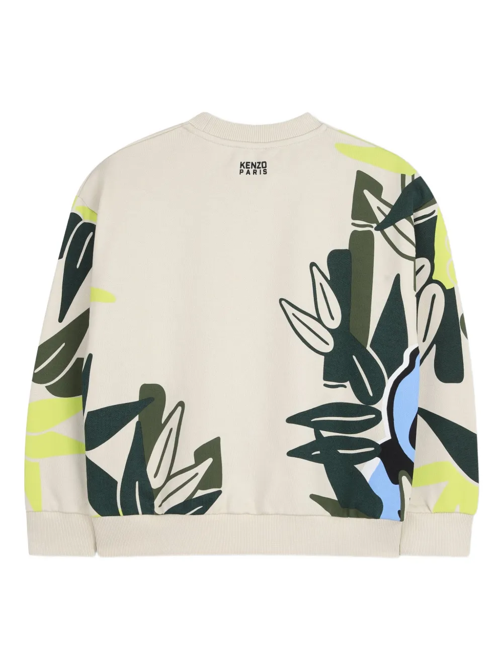 Elephant-Motif Floral Sweatshirt