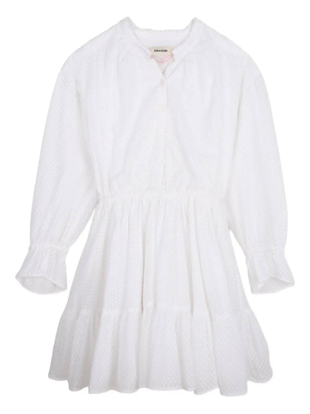Zadig & Voltaire Kids Abito con ruches - Bianco