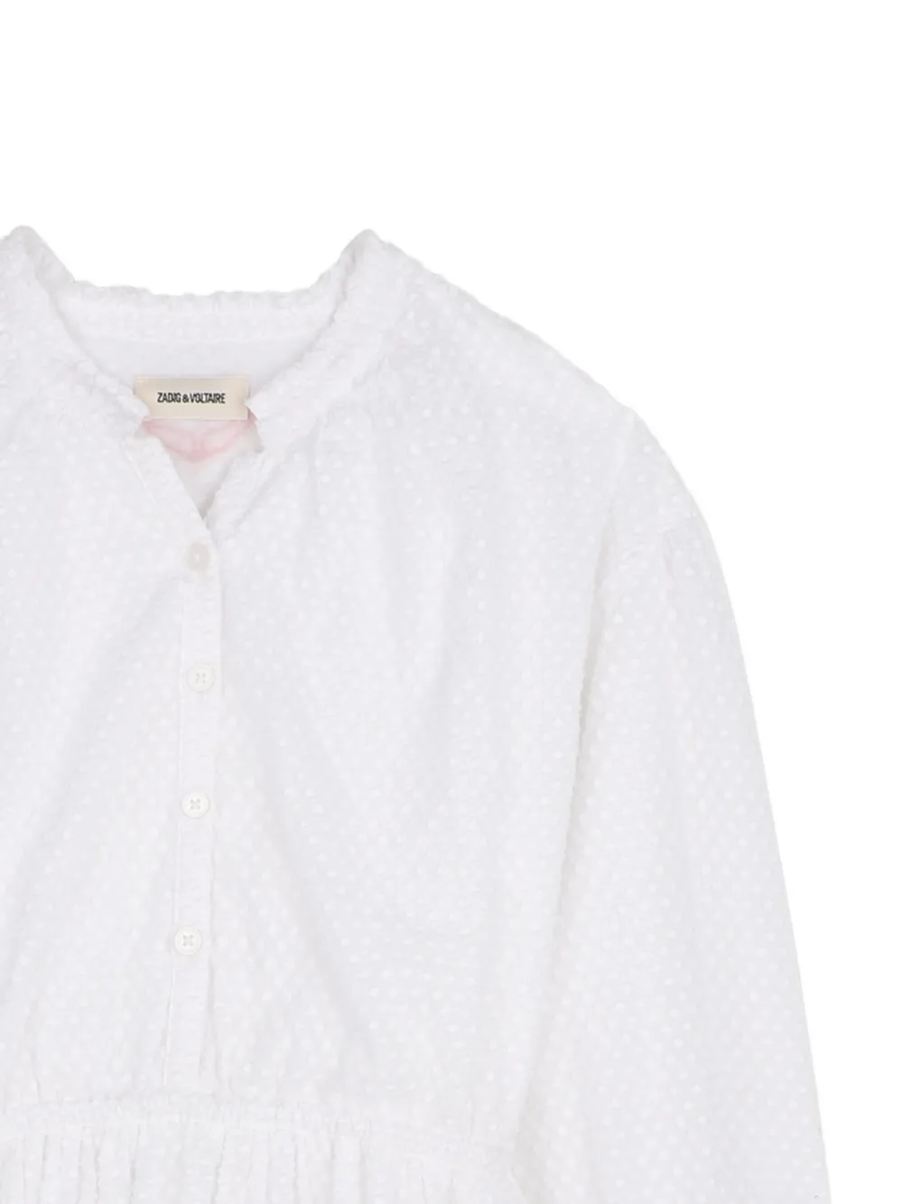 Zadig & Voltaire Kids Jurk met ruches Wit