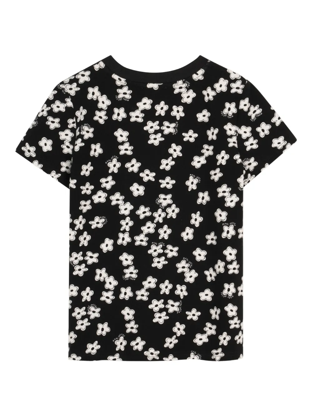  Marc Jacobs Kids Floral-print T-shirt - Black 