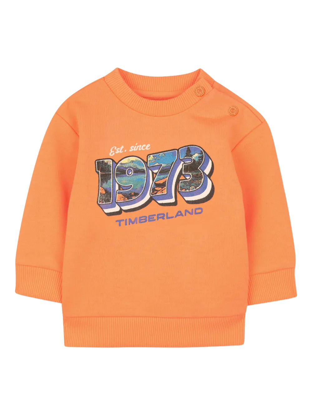 Timberland Kids Felpa girocollo con stampa - Arancione