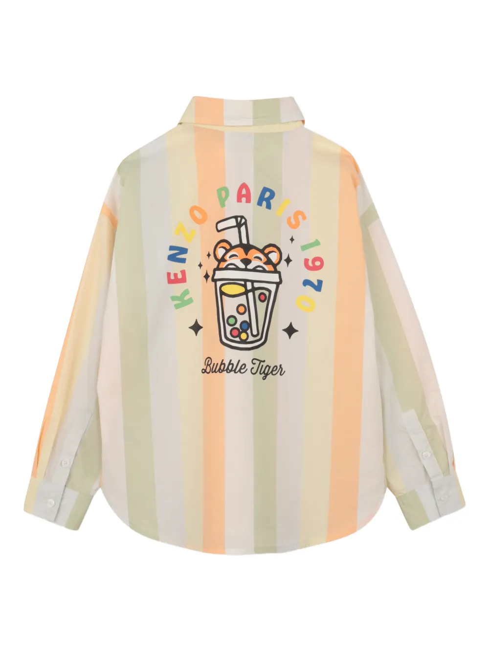 Kenzo Kids Gestreept shirt Beige