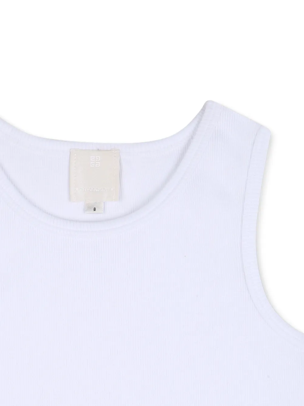 Givenchy Kids Geribbelde top Wit