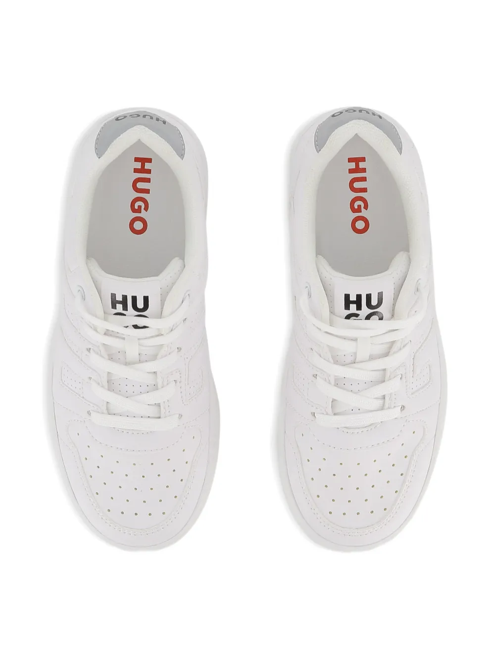 HUGO KIDS Sneakers met geperforeerd vlak Wit