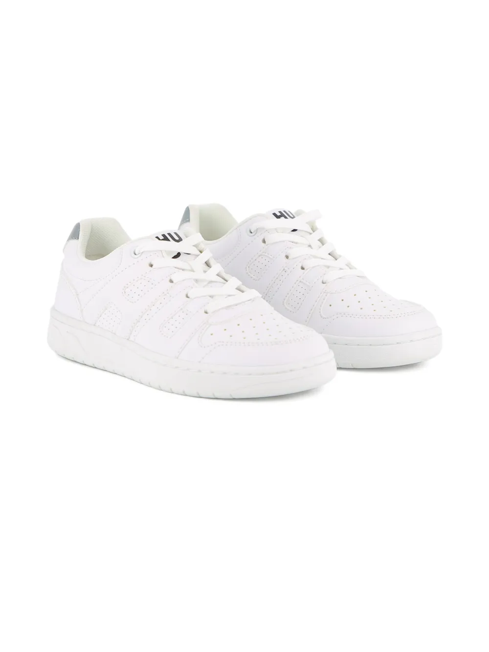 HUGO KIDS perforated panel sneakers - Bianco
