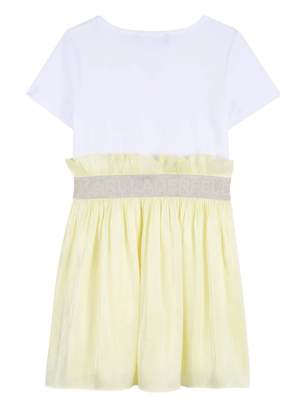 Karl Lagerfeld Kids Jurk met ruches Wit