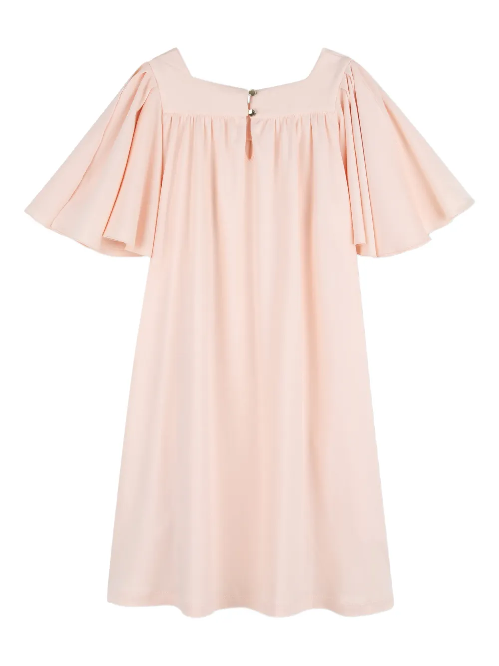 Chloé Kids Jurk met ruches en applicatie Roze