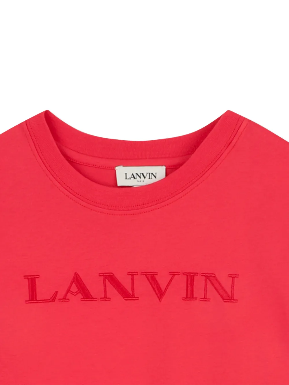 Lanvin Enfant Jurk met korte mouwen en reliëf Rood