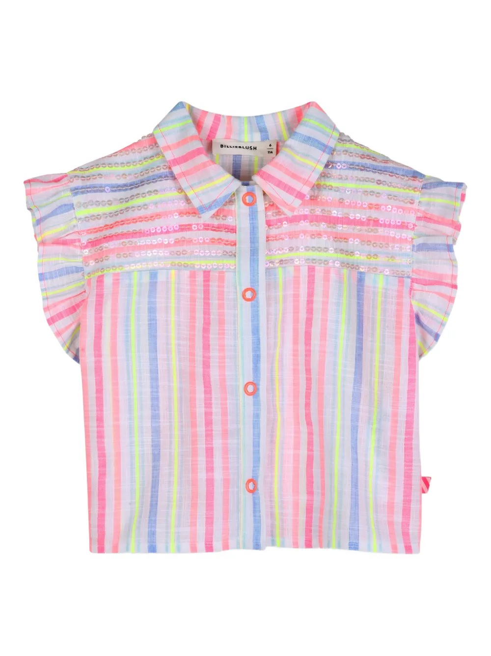 Billieblush striped ruffled blouse - Rosa
