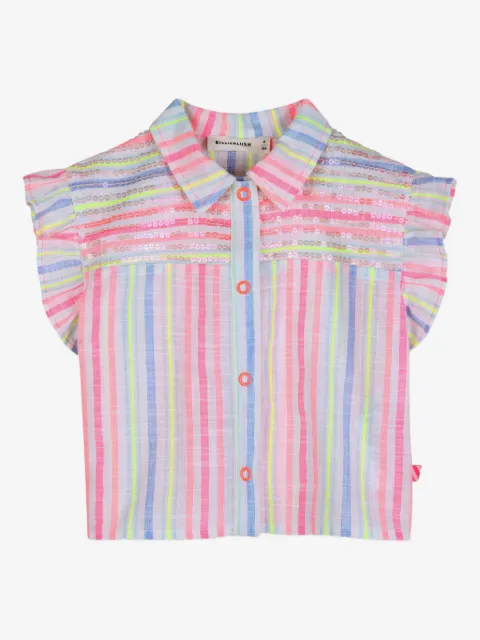 Billieblush Gestreifte Rüschenbluse