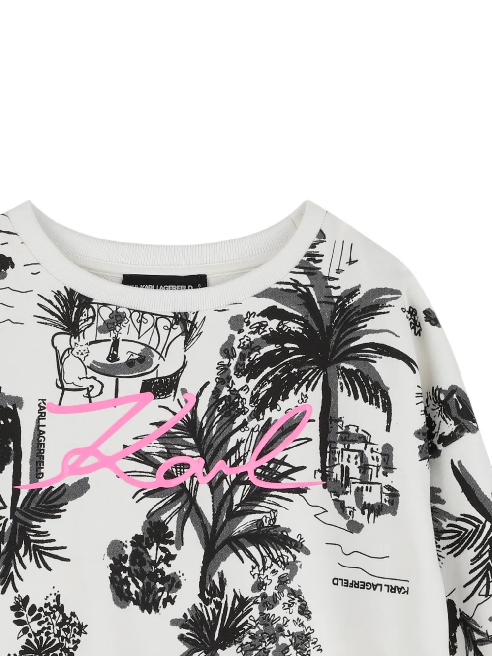 Karl Lagerfeld Kids Sweater met print Wit