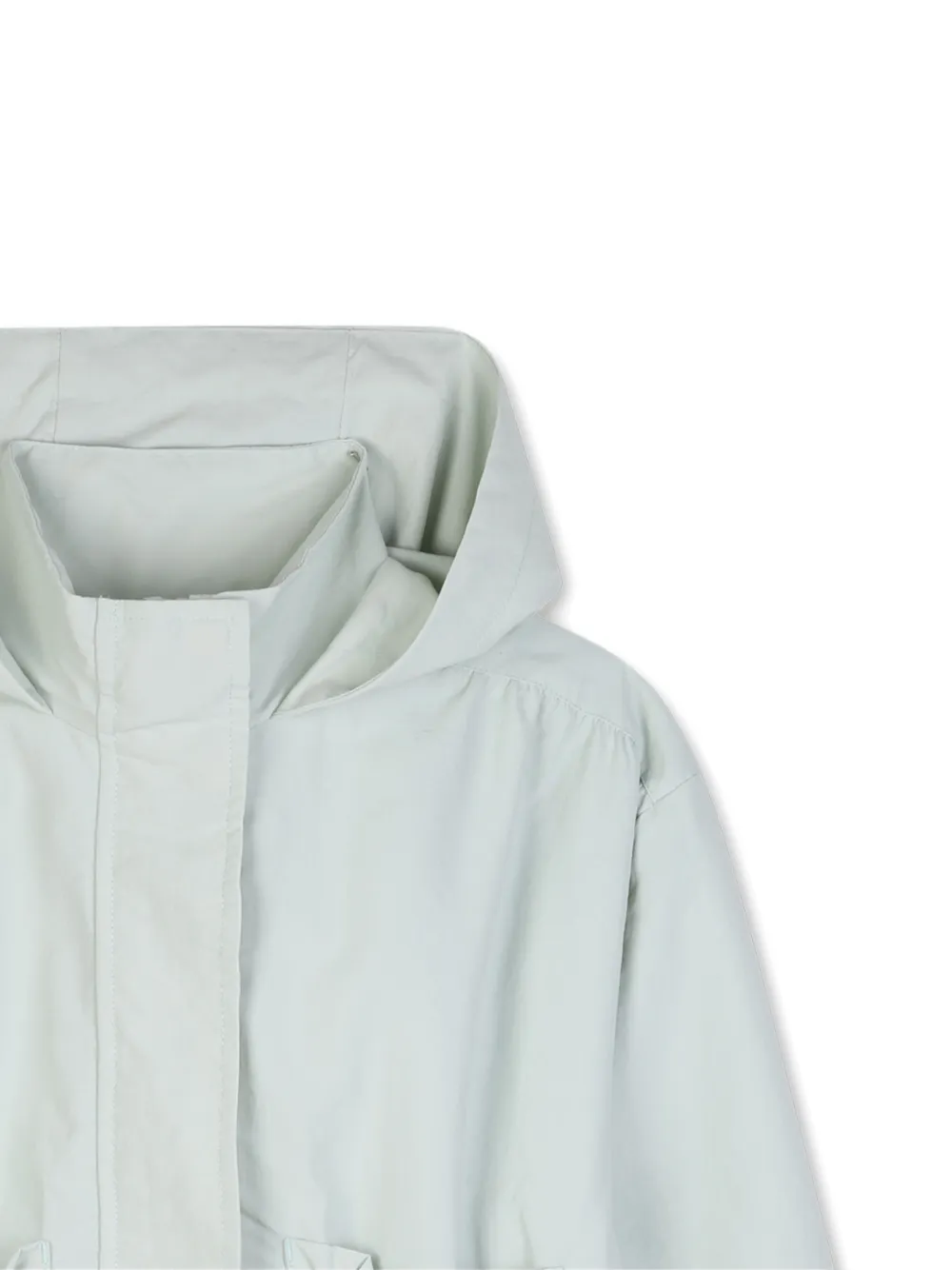  Boss Kidswear Hooded Gathered Jacket - Grey 