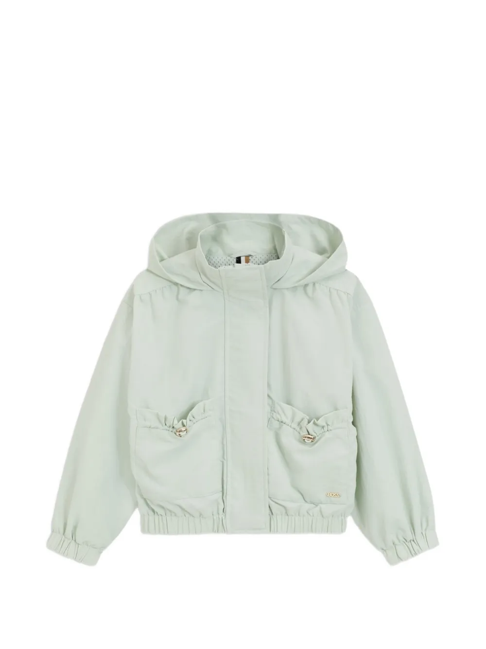 BOSS Kidswear Gesmockt jack met capuchon Grijs