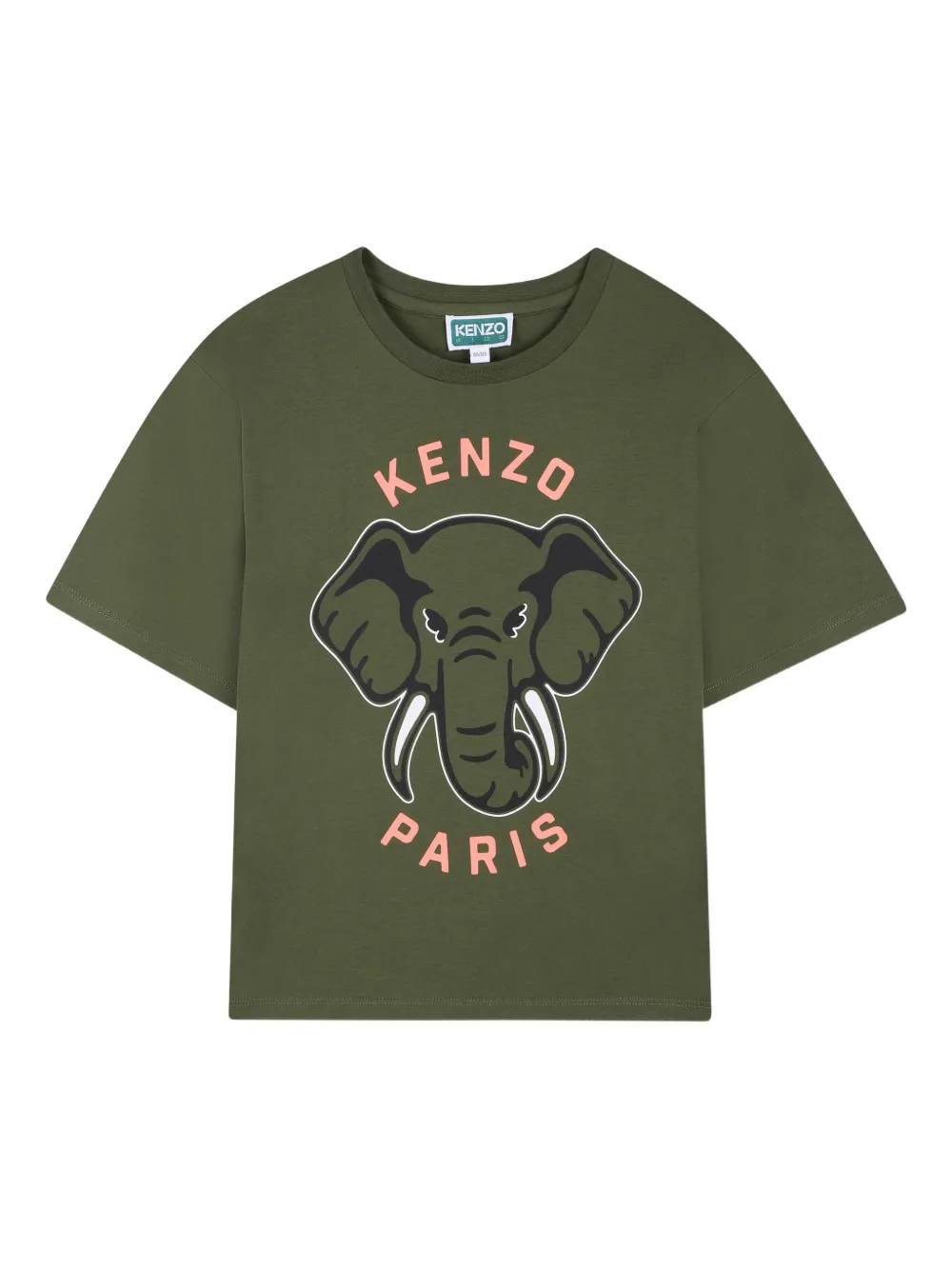 Kenzo Kids elephant graphic T-shirt - Verde