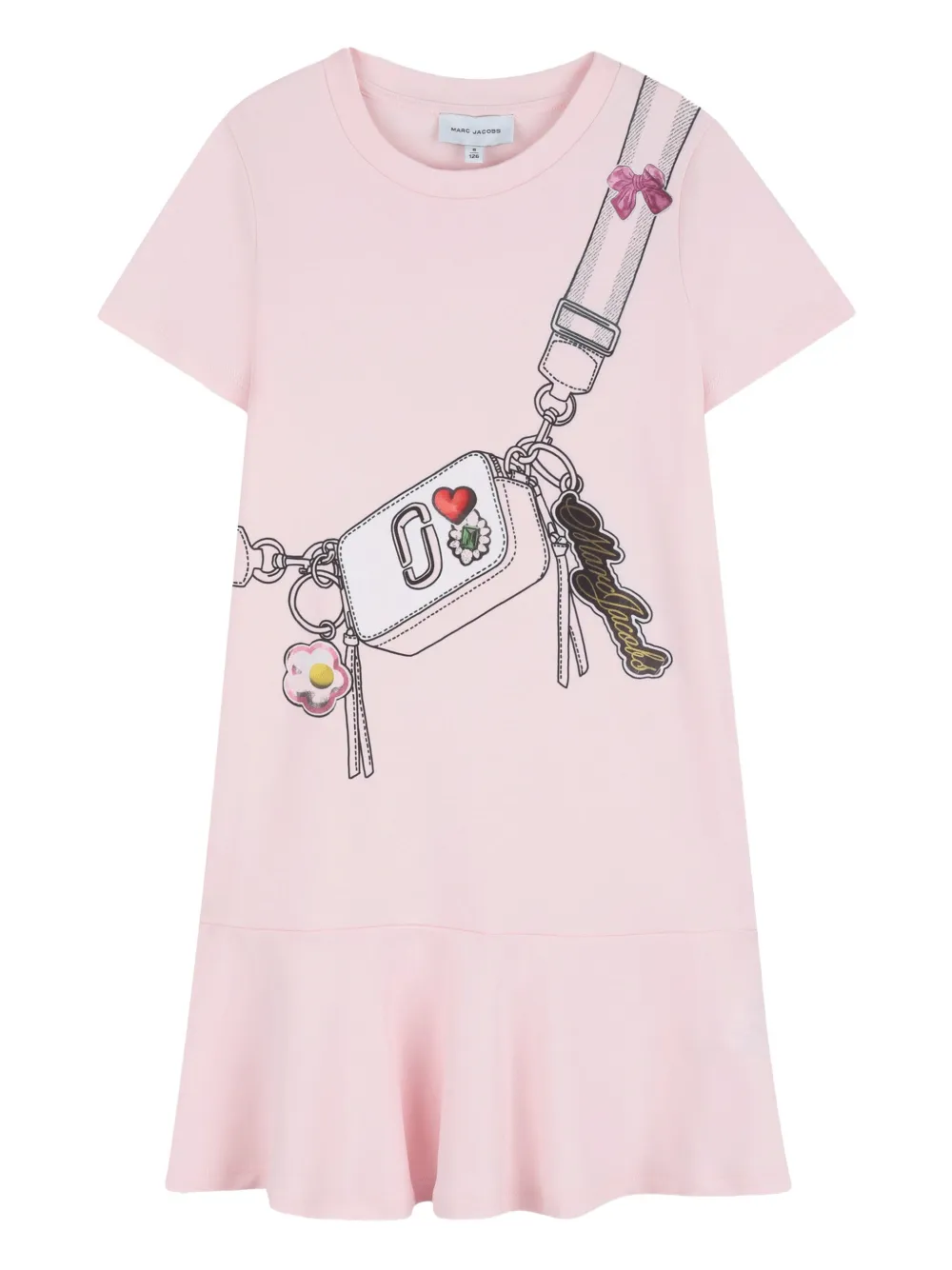 Marc Jacobs Kids Abito con ruches e stampa grafica - Rosa