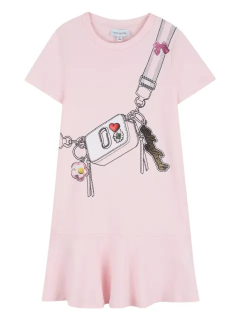 Marc Jacobs Kids vestido con volantes y estampado gráfico